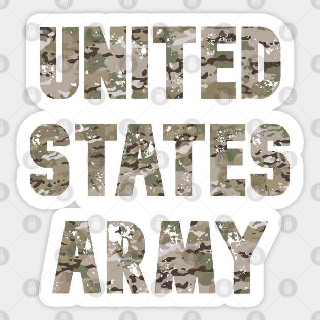 United States Army Camouflage Sticker by Cataraga